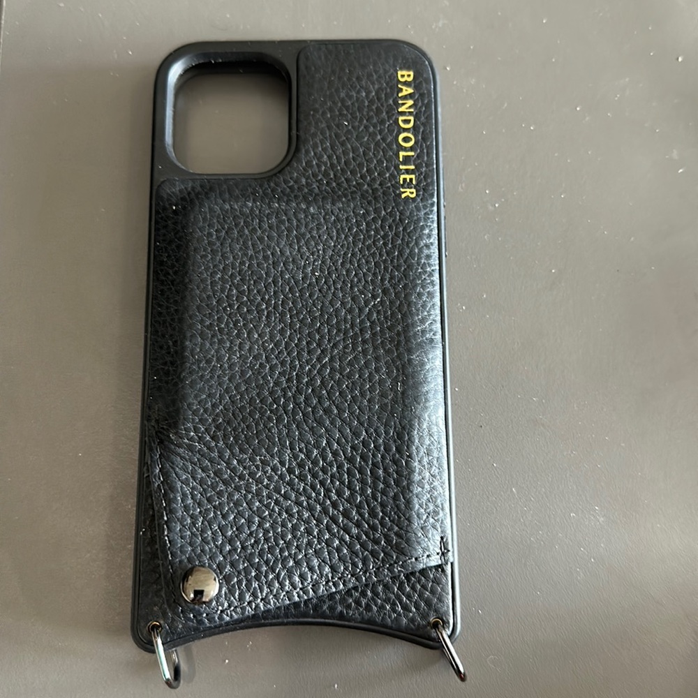 Bandolier iPhone 11 Pro Black Leather Case